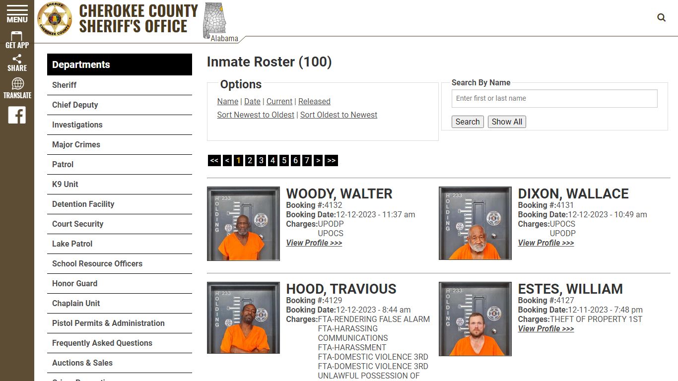 Inmate Roster - Current Inmates Booking Date Descending - Cherokee ...