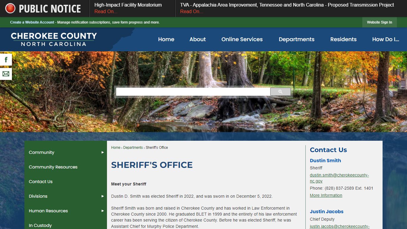 Sheriff's Office | Cherokee County, NC