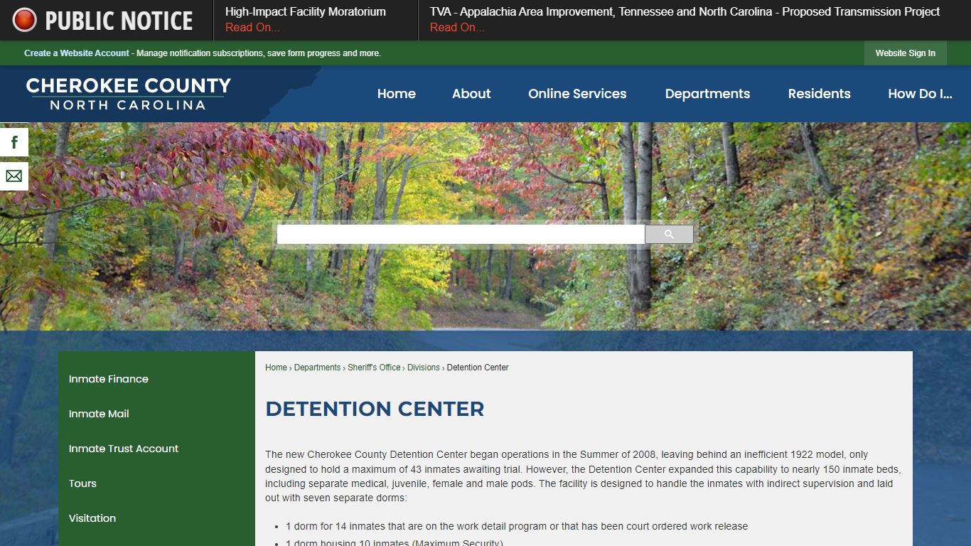 Detention Center | Cherokee County, NC